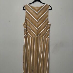 Maurices Striped Sleeveless Button-Down Dress